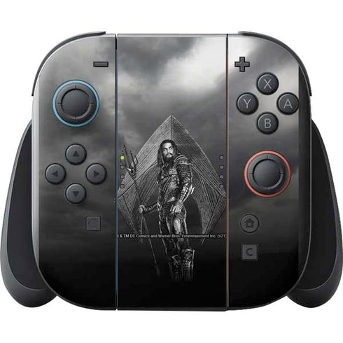 The Justice League (2017) Aquaman Poster Nintendo Switch 2 (2025) with Joy-Con Skin